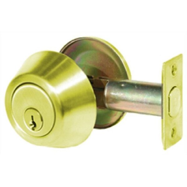 Trans Atlantic Co. 200 Series Grade 3 Bright Brass Single Cylinder Tubular Deadbolt - DL-DB251-US3