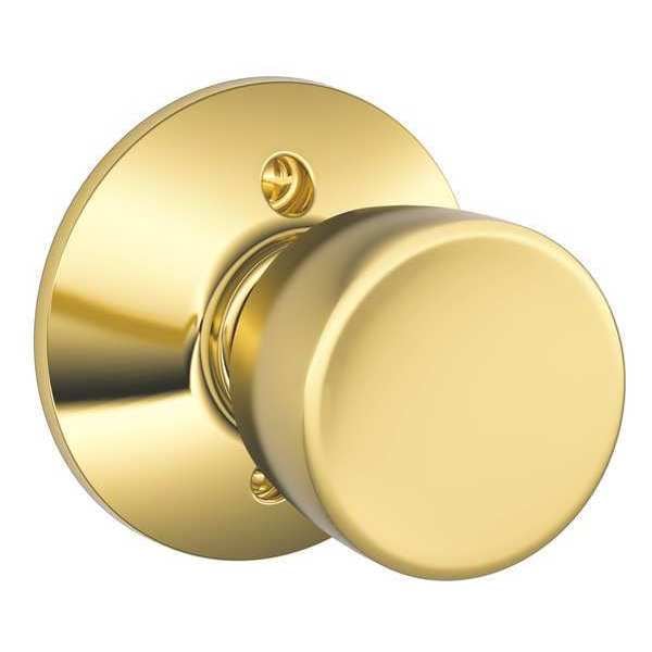 Schlage Bright Brass Dummy Knob Lockset, Bell - F170 BEL 605