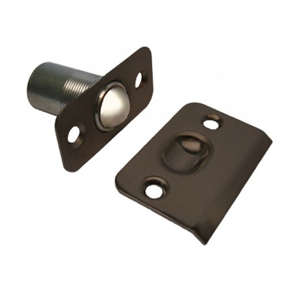 Cal-Royal Solid Brass Adjustable Ball Catch, 1 x 2-1/8, 1/4 Radius Latch Face, 1-3/8 x 2-1/8 Round - SBBC58-10B
