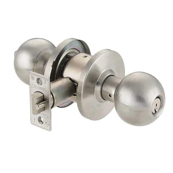 Cal-Royal Grade 2 Cylindrical Lock, 09-Institution, BA-Lever, Round Rose, Satin Stainless Steel, 2-3/4 Inch - BA09-32D