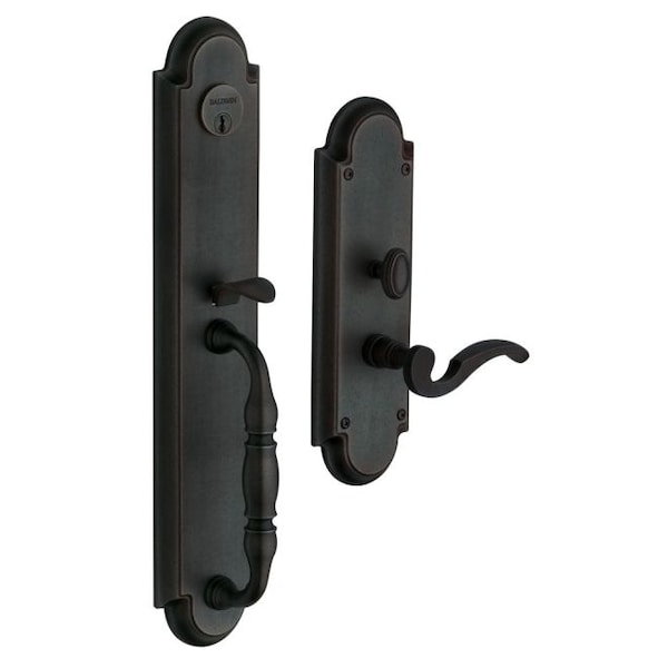 Baldwin Entry Handlesets Distressed Oil Rubbed Bronze - 6544.402.RENT