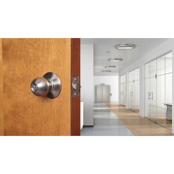 Trans Atlantic Co. SVB Series Stainless Steel Grade 2 Standard Duty Commercial Cylindrical Entry Door Knob with Lock - DL-SVB53-US32D