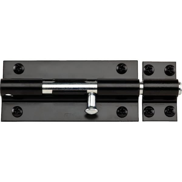 National 8 In. Black Extra Heavy-Duty Door Barrel Bolt - N152133