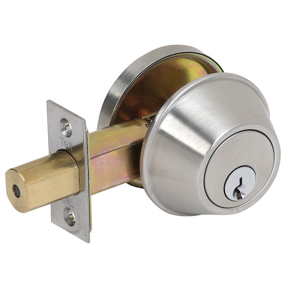 Tell Tell Satin Nickel Steel Single Cylinder Deadbolt - CL100055