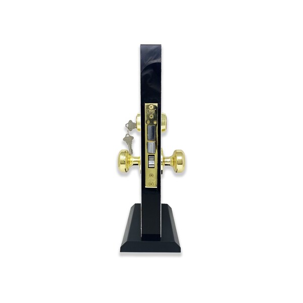 Premier Lock Brass Mortise Entry Gate Left Hand Lock Set with 2.5 in. Backset and 2 SC1 Keys - MLG01