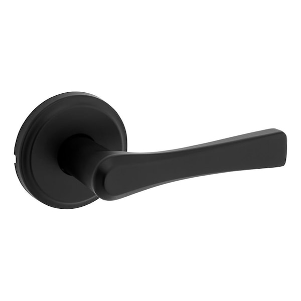 Kwikset Katella Lever Passage Door Lock with 6AL Latch and RCS Strike Matte Black Finish - 720KAL-514