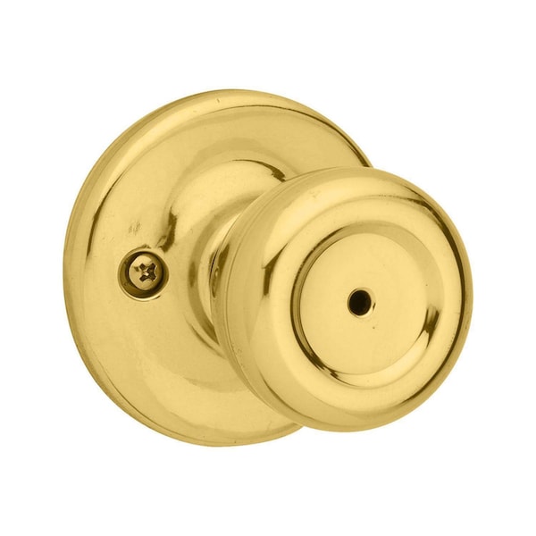 Kwikset Kwikset Mobile Home Polished Brass Privacy Knob Right or Left Handed - 93001-876