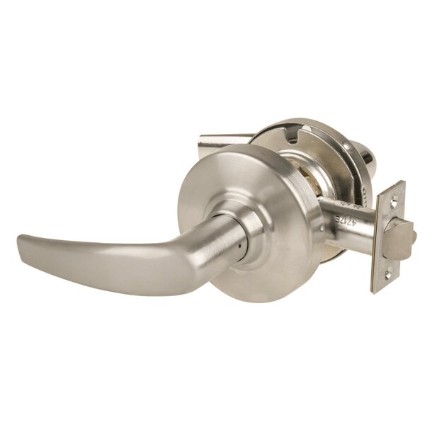 Schlage Grade 1 Passage Latch, Athens Lever, Non-Keyed, Satin Nickel Finish, Non-Handed - ND10S ATH 619