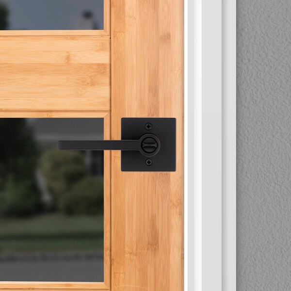 Kwikset Kwikset Halifax Matte Black Entry Door Knob 2-3/4 in. - 97402-920