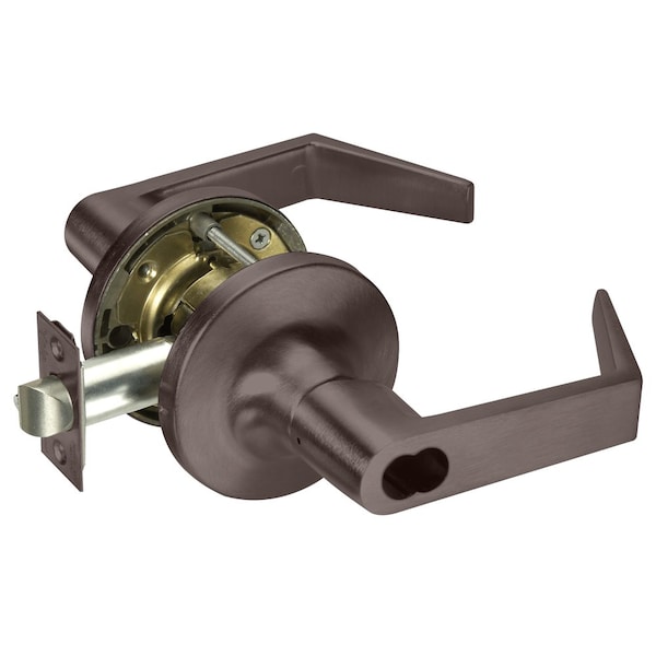 Yale Grade 1 Entry Cylindrical Lock, Augusta Lever, LFIC 6-Pin Less Core, Dark Oxidized Bronze Finish - AU5407LN ICLC 613E