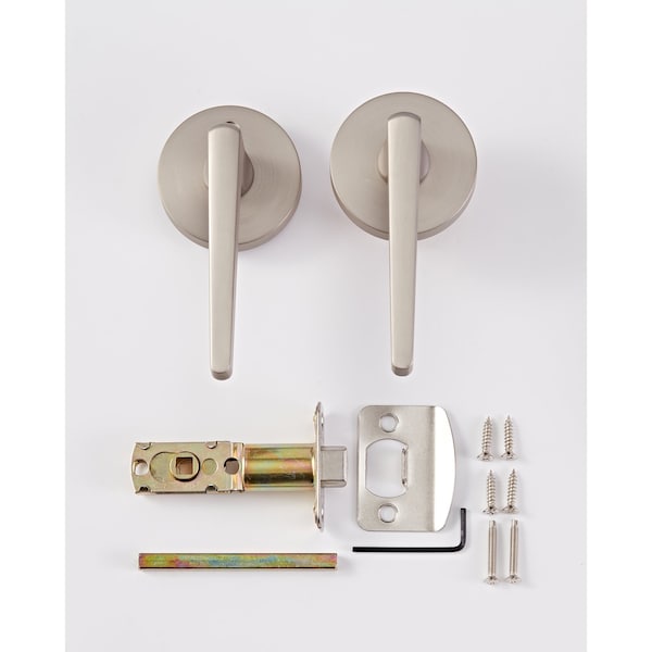 Sure-Loc Hardware Sure-Loc Hardware Basel 28 Degree Square Passage Lever, Satin Nickel - BS101-28 15