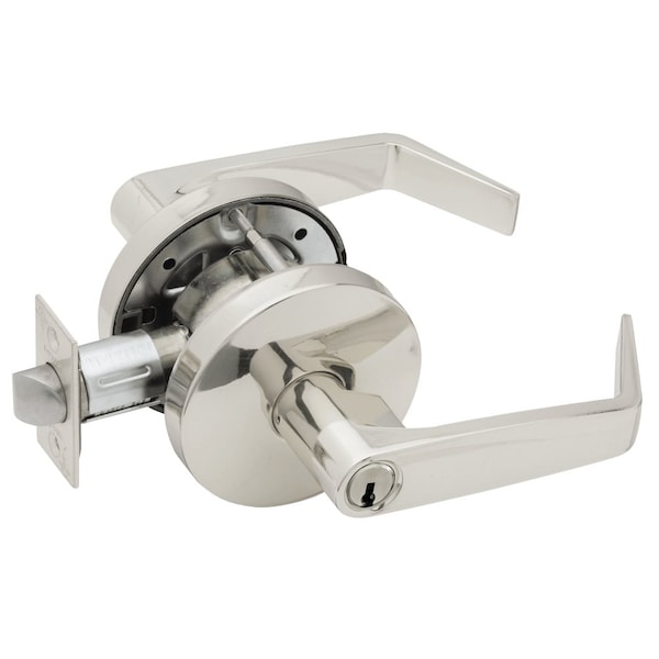 Falcon Grade 2 Entry/Office Cylindrical Lock, Key in Lever Cylinder, Dane Lever, Standard Rose, Bright Chrm - W511CP6D D 625