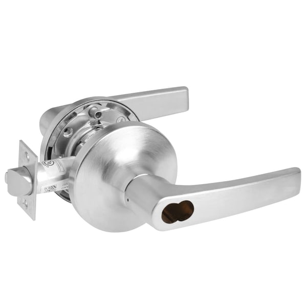 Yale Grade 1 Classroom Cylindrical Lock, Monroe Lever, SFIC Less Core, Satin Chrome Finish, Non-handed - B-MO5408LN 626