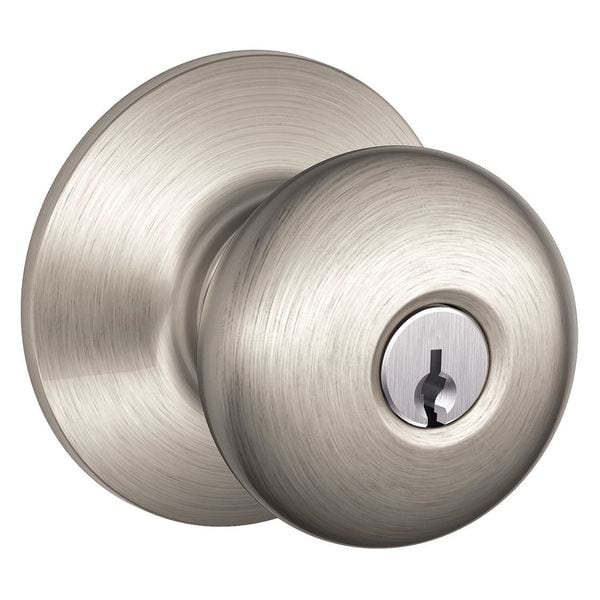 Schlage Knob Lockset, Mechanical, Entrance, Grd. 1 - F51A PLY 619