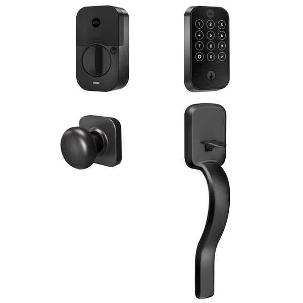 Yale Real Living Yale Assure Lock 2 Bundle with Touchscreen Wi Fi Deadbolt, Ridgefield Handleset Passage, and - BYRD420WF1RXBSP