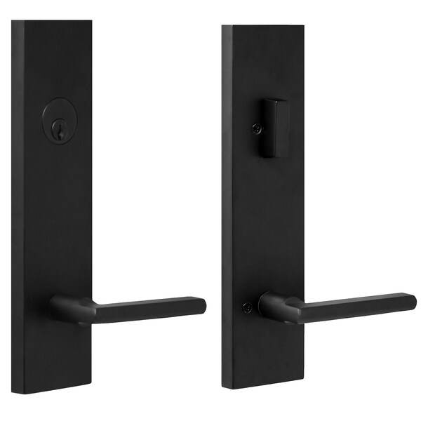 Weslock 066214242SL2D ADDY ESCUTCHEON WITH ATLAS LEVER SINGLE CYLINDER DEADBOLT PASSAGE LOCK WITH - 066215252SL2D
