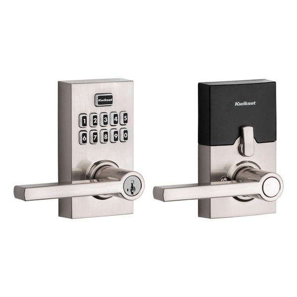 Kwikset Kwikset SmartKey Satin Nickel Metal Electronic Touch Pad Entry Lever - 99170-003