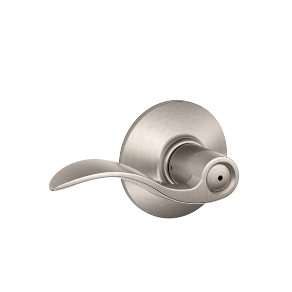 Schlage Schlage Accent Satin Nickel Privacy Lever Right or Left Handed - F40ACC619