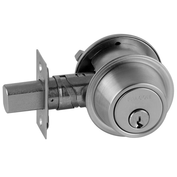 Falcon Grade 2 Single Cylinder w/ Interior Rose Deadbolt, G Keyway, US26D - D221P 626