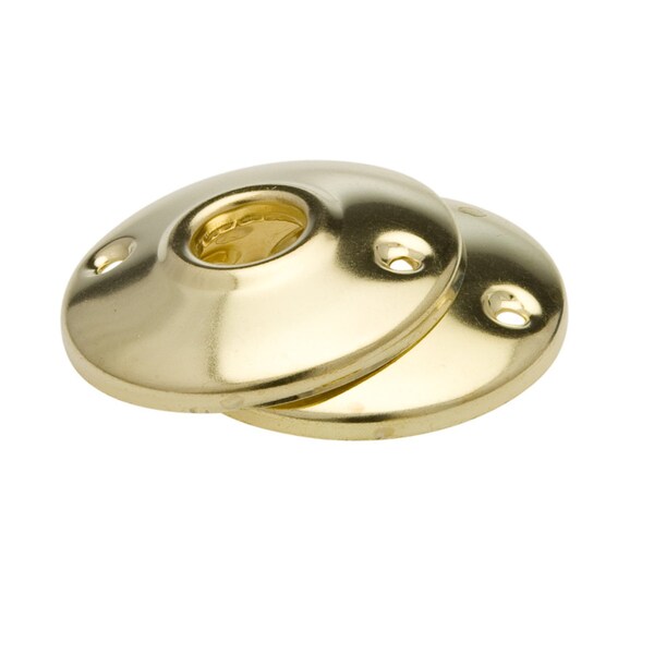 Kaba Ilco Kaba Ilco Bright Brass Gold Steel Door Knob Rosettes 2 pk - 211-03-51