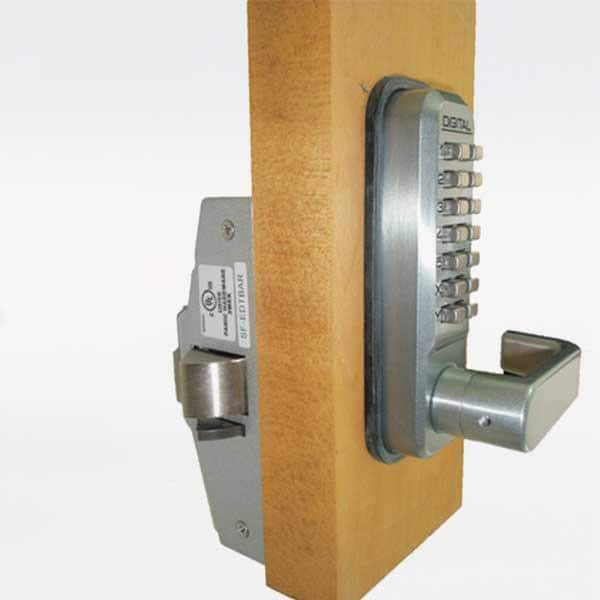 Lockey Lockey - 285-P Keyless Panic Trim - Medium Duty Lever with Passage - Jet Black - 285-P-JB