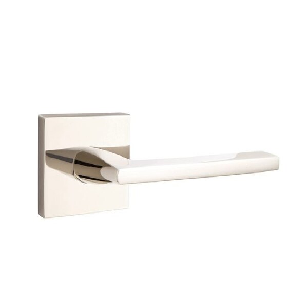 Emtek Helios Lever Right Hand 2-3/8 in Backset Privacy w/Square Rose for 1-1/4 in to 2 in Door - 5210HLOUS14RH