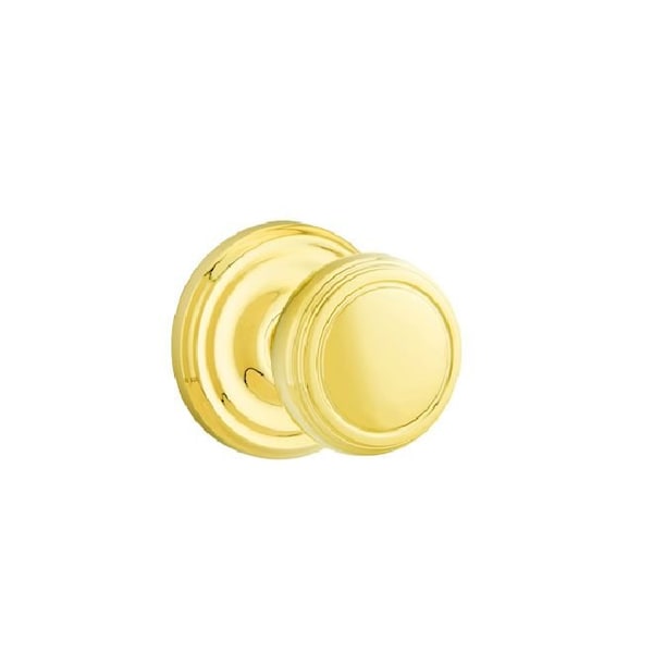 Emtek Emtek 8200NWUS3 Norwich Knob Privacy With Regular Rose for 1-1/4" to 2" Door Lifetime Brass Finish - 8200NWUS3