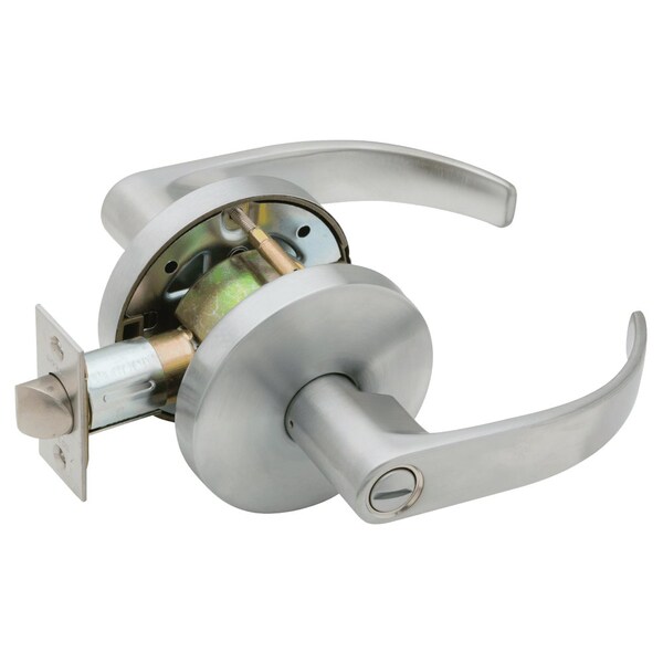 Falcon Grade 2 Privacy Cylindrical Lock, Non-Keyed, Quantum Lever, Small Rose, Satin Chrm Fnsh, Non-handed - W301S SRQ 626
