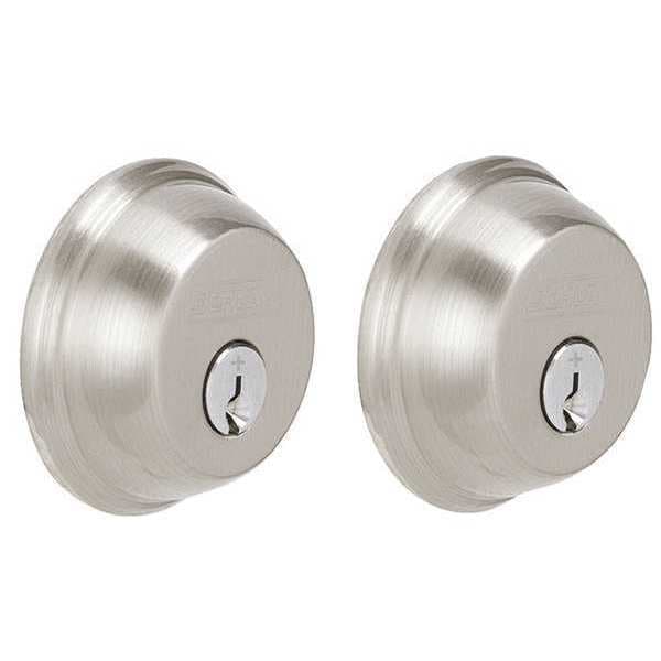 Schlage Deadbolt, Satin Nickel, Double Cylinder - B62N 619 KA4