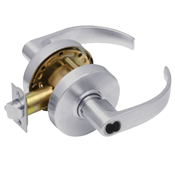 Arrow Lock Grade 2 Storeroom Cylindrical Lock, Broadway Lever, SFIC Less Core, Satin Chrome Finish, Non-handed - RL12-BRR-26D-IC