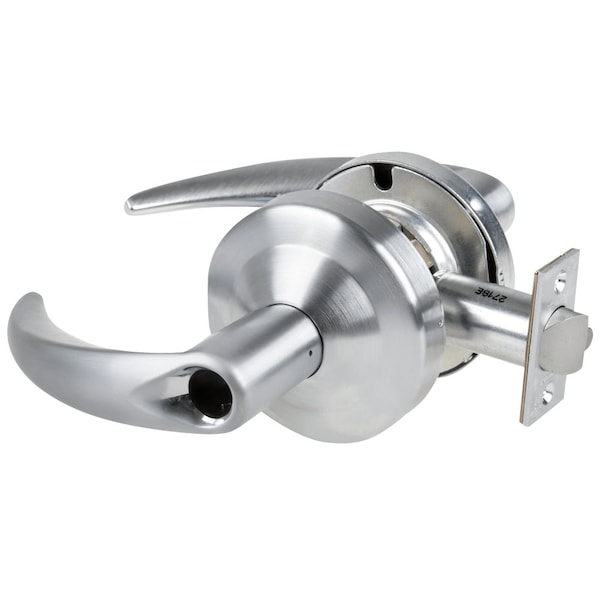 Schlage Grade 1 Entrance Lock, Omega Lever, Less Cylinder, Satin Chrome Finish, Non-Handed - ND53LD OME 626