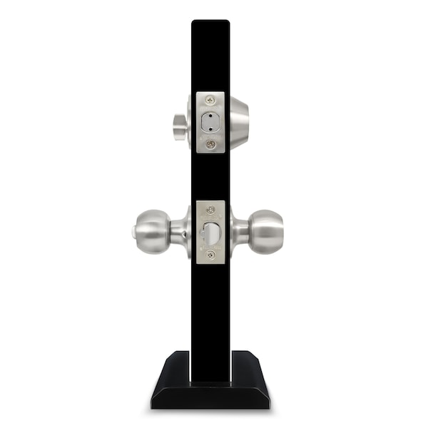 Premier Lock Entry Door Knob Combo Lock Set with Deadbolt, Stainless Steel - ED03C