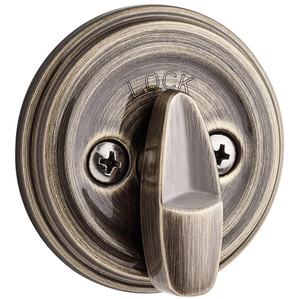 Kwikset Kwikset SmartKey Antique Brass Metal Deadbolt - 99800-121