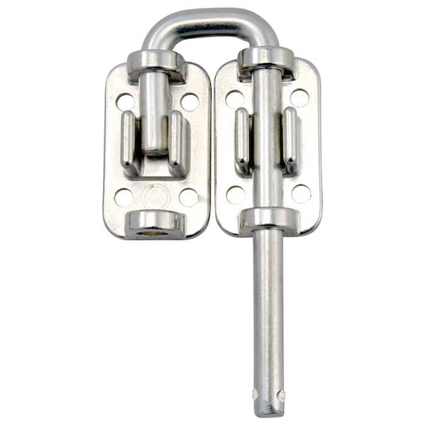 Harry Engerts Co Patio Door Drop-in Security Latch Bolt, Nickel Plated, 3/4 Shackle Width - 5SDL-N