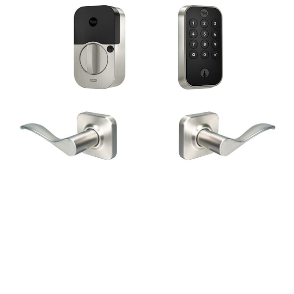 Yale Real Living Yale Assure Lock 2 Bundle with Keypad Bluetooth Deadbolt, Norwood Lever Passage, and - BYRD410BLENW619