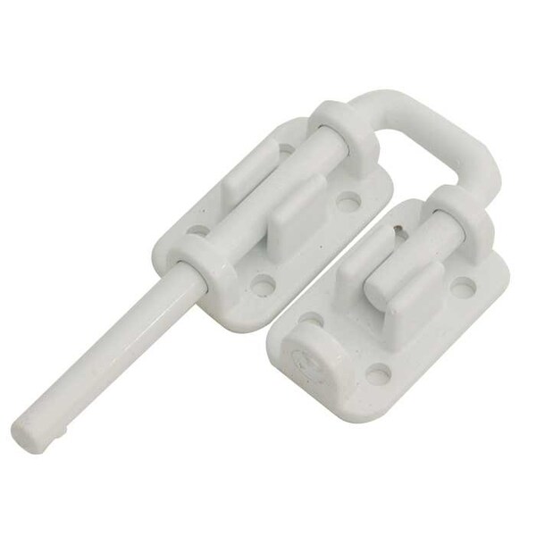 Harry Engerts Co Patio Door Drop-in Security Latch Bolt, White Powder Coat, 3/4 Shackle Width - 5SDL-W