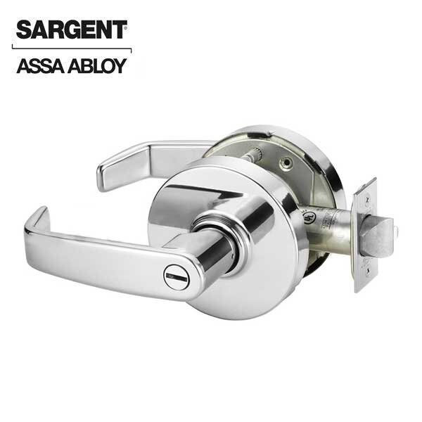 Sargent 10 Line Series Cylindrical Lock Mechanical Privacy/Bathroom L Trim L Rose Strike Lip Length 1-1/4 Sa - SRG-28-10U65-LL-26D