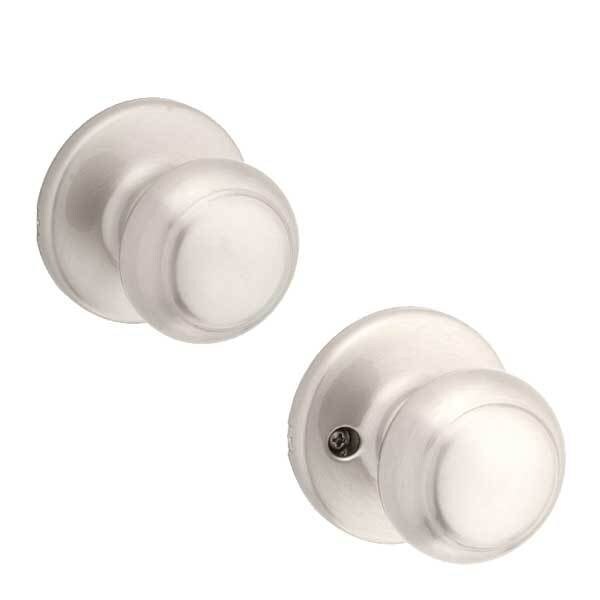 Kwikset Kwikset: Cove Passage Door Knob with Round Rose / Satin Nickel - KWS-200CV-RDT-15