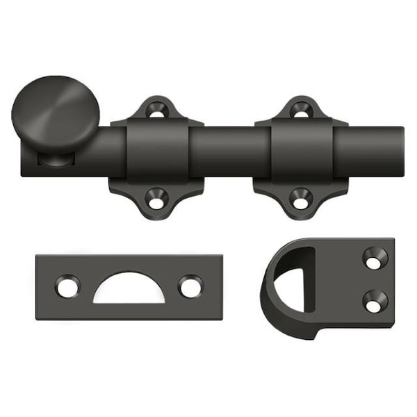 Deltana Dutch Door Bolt, Heavy Duty Oil Rubbed Bronze 4" - DDB425U10B