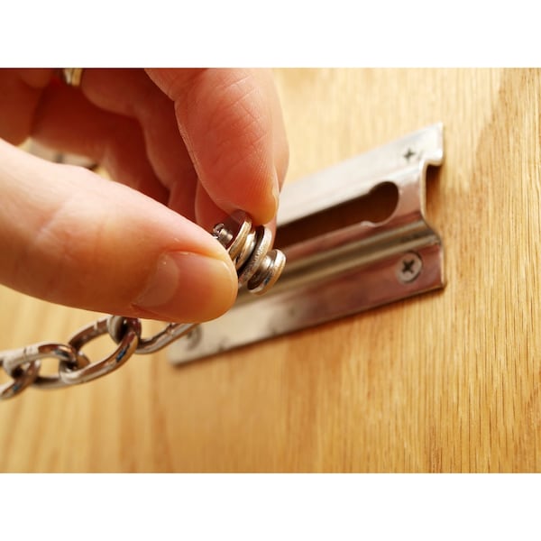 Richelieu 3 12inch 89 mm Chain Door Guard, Satin Nickel - 212SNR