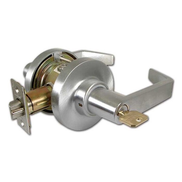 Marks Usa Grade 2 Cylindrical Lock, AB-Entry, 175 Lever, Round Rose, Satin Chrome, 2-3/8 Inch Backset - 175AB-26D-2-3/8