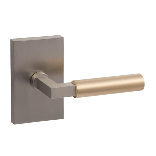 Sure-Loc Hardware Sure-Loc Hardware Levanto Passage Rosette, Nickel, Smooth Grip in Satin Brass - LV101 NI GRIP-SM SB