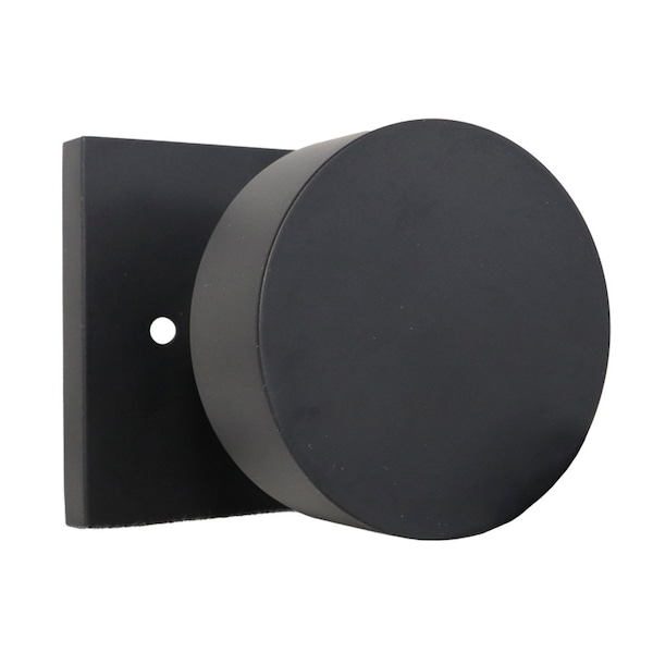 Emtek Round Knob 2-3/8 in Backset w/Radius Latch Strike Privacy w/Square Rose for 1-1/4 in to 2 in Door - 5210ROUUS19.RLS