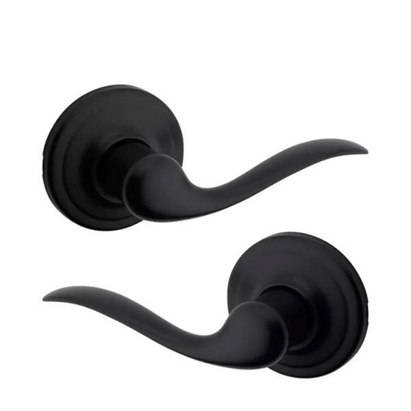 Kwikset Kwikset: Tustin Passage Lever with Round Rose / Iron Black - KWS-720TNL-RDT-514
