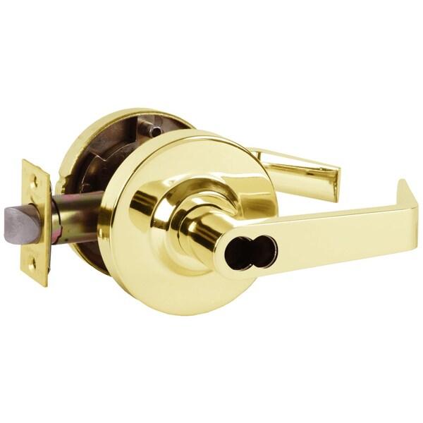 Arrow Lock Grade 2 Cylindrical Lock, Entrance Function, SFIC Prep Less Core, Sierra Lever, 3-11/32-in Rose Diam - MLX81-SR-03-IC