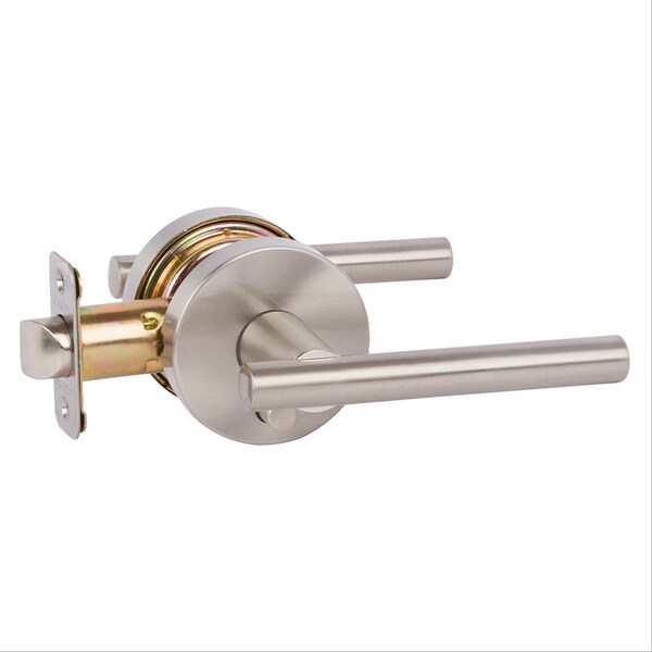 Delaney Hardware Contemporary Collection Cira Satin Nickel Bed/Bath Door Handle - 350521