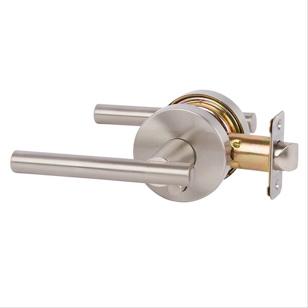 Delaney Hardware Contemporary Collection Cira Satin Nickel Bed/Bath Door Handle - 350521