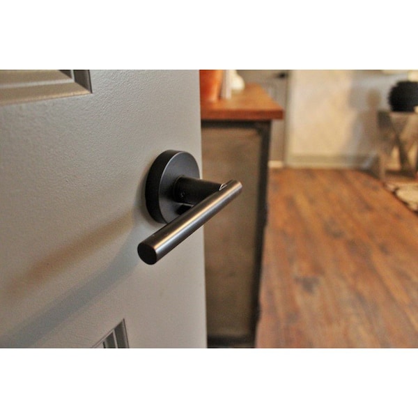 Delaney Hardware Contemporary Collection Cira Satin Nickel Bed/Bath Door Handle - 350521