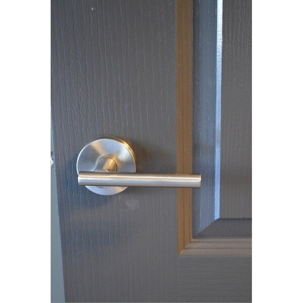 Delaney Hardware Contemporary Collection Cira Satin Nickel Bed/Bath Door Handle - 350521