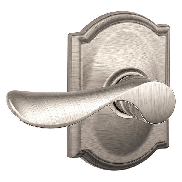 Schlage Residential Door Lever Lockset, Satin Nickel, Passage - F10 CHP 619 CAM